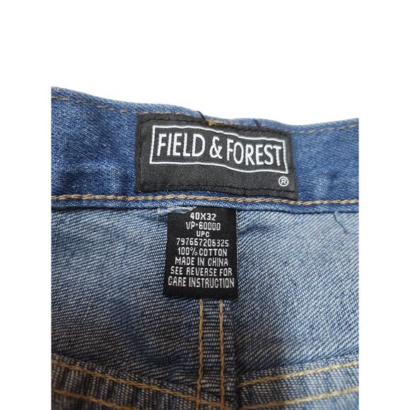 Field & Forest Men’s Relax Fit Jeans 40x32 Medium Stone Blue Classic Denim - Picture 5 of 8